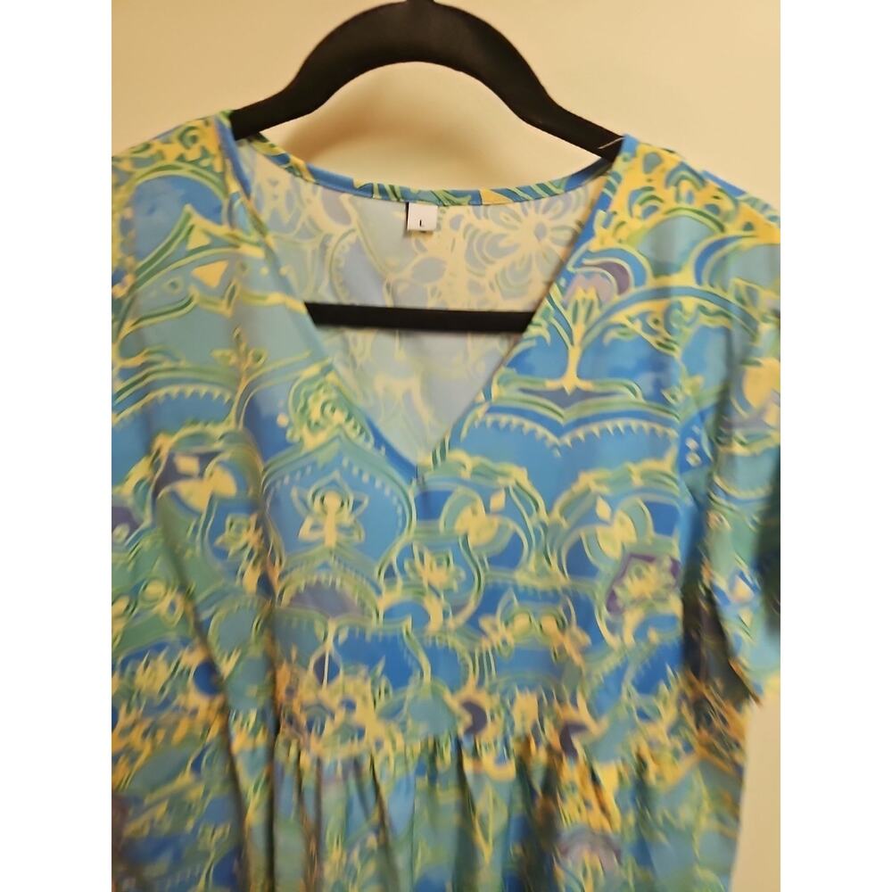 Boho Style Vibrant Womens Summer dress Size Large